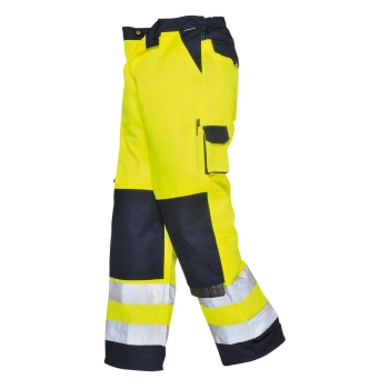 Hlače Lyon Hi-Vis Contrast Work Yellow/Navy L PORTWEST TX51YNRL