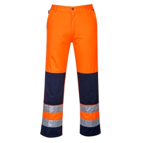 Hlače Seville Hi-Vis Contrast Work Narančasta/Navy XL PORTWEST TX71ONRXL