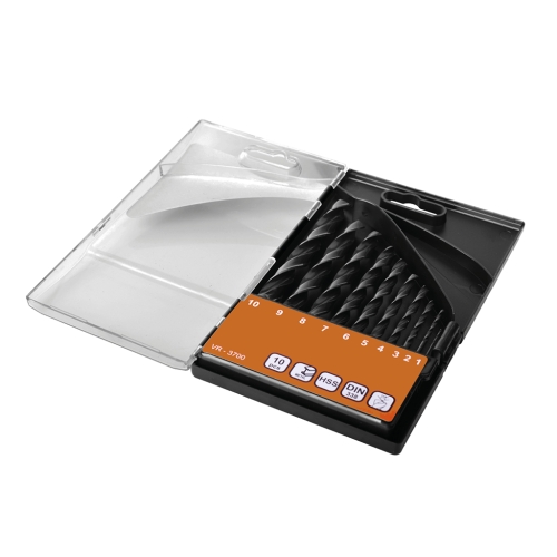 HSS Spiralna svrdla za čelik set 1–10mm x 1,0mm 10szt VERKATTO VR-3700 HSS Spiralna svrdla za čelik set 1–10mm x 1,0mm 10szt VERKATTO VR-3700