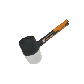 Crno-bijeli gumeni čekić s ručkom od stakloplastike 680g VERKATTO VR-3963