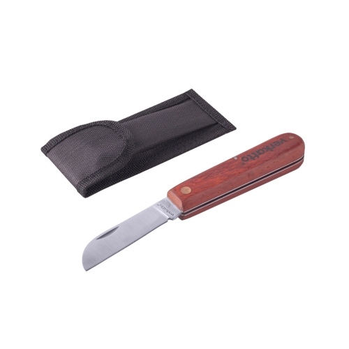 Nož s drvenom drškom + torbica u kompletu 75/130mm VERKATTO VR-4563