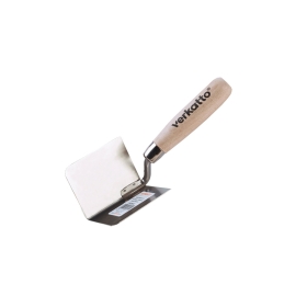 Žlica zidarska za unutarnje kuteve od nehrđajućeg čelika s drvenom ručkom 80x60mm VERKATTO VR-5602