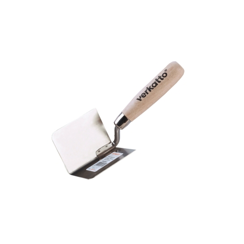 Žlica zidarska za unutarnje kuteve od nehrđajućeg čelika s drvenom ručkom 80x60mm VERKATTO VR-5602