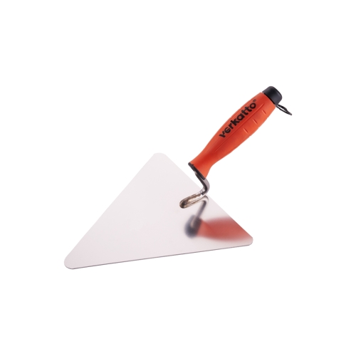 Žlica zidarska trokutasta od nehrđajućeg čelika s gumenom ručkom 180mm VERKATTO VR-5617
