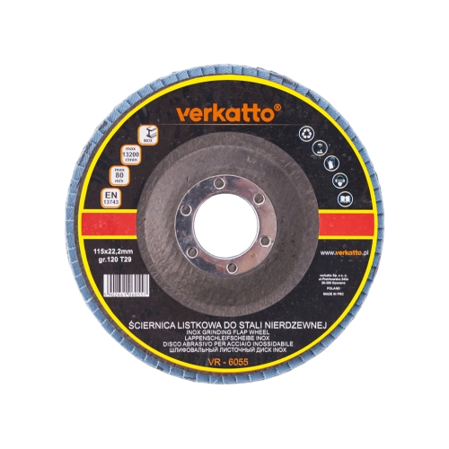 Lamel disk za nehrđajući čelik 125mm gr.40 VERKATTO VR-6056 Lamel disk za nehrđajući čelik 125mm gr.40 VERKATTO VR-6056