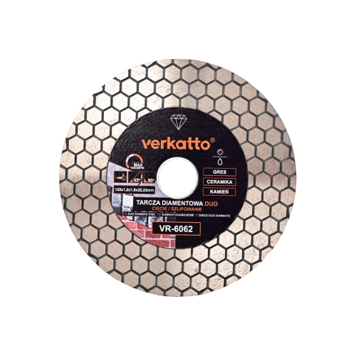 DIJAMANTNA OŠTRICA DUO 125x1,2x1,8x22,23mm  VERKATTO VR-6062