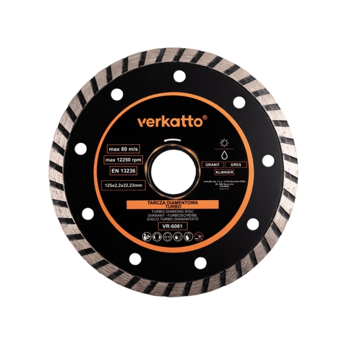 TURBO dijamantni disk 125x2.1x7.0.22.2mm VERKATTO VR-6081