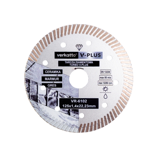 TURBO dijamantni disk super tanak V-PLUS 115x1.0x10x22.2mm VERKATTO VR-6101