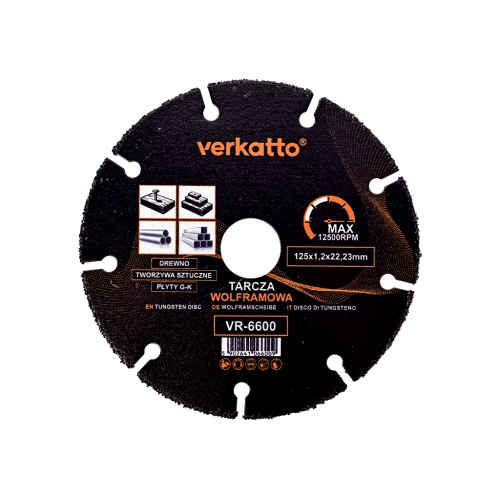 VOLFRAMOV DISK 125x1,2x22,23mm VERKATTO VR-6600 VOLFRAMOV DISK 125x1,2x22,23mm VERKATTO VR-6600