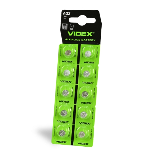 Alkalna baterija VIDEX AG3/LR41 BLISTER CARD 10pcs 