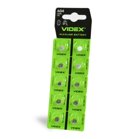 Alkalna baterija VIDEX AG4/LR626 BLISTER CARD 10pcs 