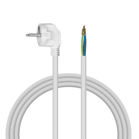 Kabel za kućanske uređaje, s kutnim utikačem, 3 x 1 mm2, bijeli, 3 m DPM DIC4230
