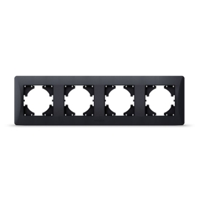 Okvir četverostruki horizontalni crno grafit VIDEX BINERA 