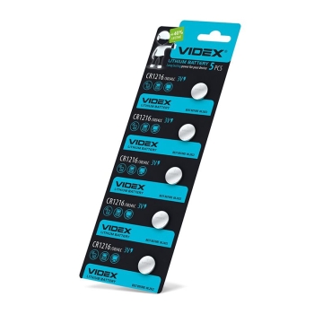 Lithium baterija VIDEX CR1216 5pcs BLISTER CARD 