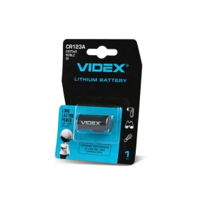 Lithium baterija VIDEX CR123A 1pc BLISTER CARD 