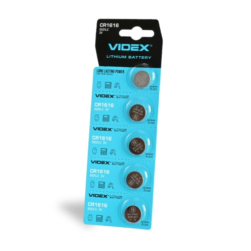 Lithium baterija VIDEX CR1616 5pcs BLISTER CARD 