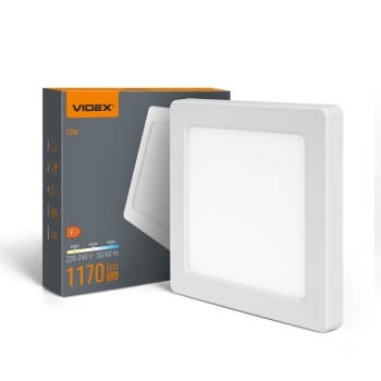 Panel LED 2u1 nadgradno/ugradni kvadratni VIDEX DL6S 12W 3000K-4000K-65000K 220V bijelo 