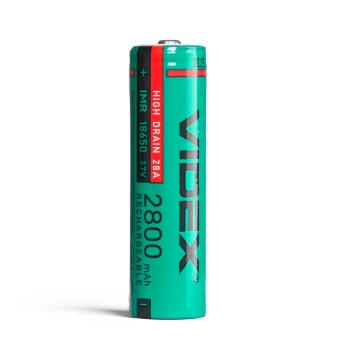 Lithium-ion baterija VIDEX 18650 20A 2800mAh with JAKO current bulk/1pc 