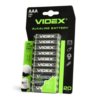 Alkalna baterija VIDEX LR03/AAA 20pcs BLISTER 
