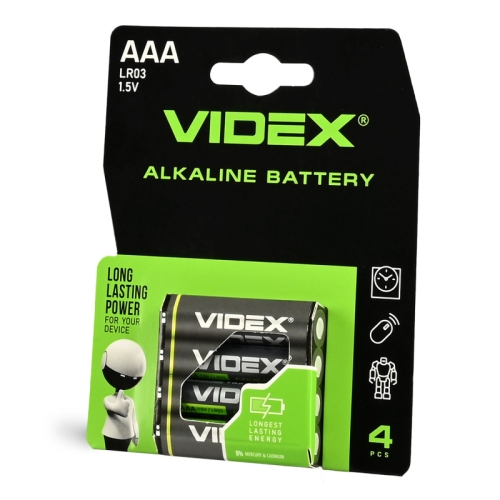 Alkalna baterija VIDEX LR03/AAA 4pcs BLISTER 