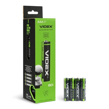 Alkalna baterija VIDEX LR03/AAA 4pcs x 15packs SHRINK 