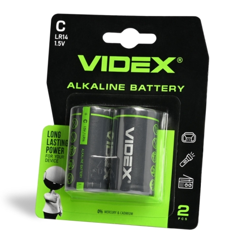 Alkalna baterija VIDEX LR14/C 2pcs BLISTER 
