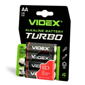 Alkalna baterija Turbo VIDEX LR6T/AA 4pcs Blister Card 