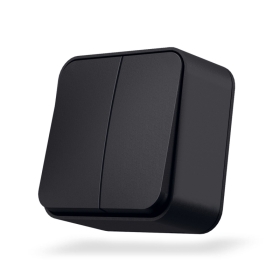 Nadžbukni Prekidač serijski  IP20 mate Crno VIDEX BINERA 