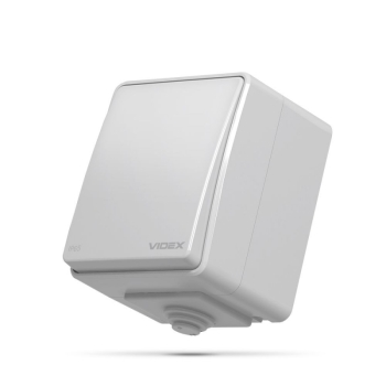 Vanjski Prekidač jednostruki IP65 Sivo VIDEX BINERA 