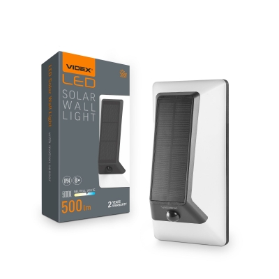 Solarna zidna LED svjetiljka sa senzorom pokreta VIDEX VL-BHSO-003-S 500Lm 5000K 