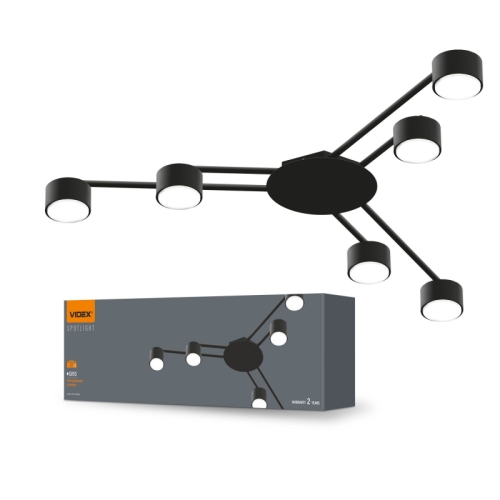 Stropna dekorativna svjetiljka VIDEX za 6xGX53 žarulju VL-SPF21B-B 