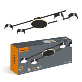 Stropna dekorativna svjetiljka VIDEX za 4xGX53 žarulju sa pozadinskim osvjetljenjem VL-SPF21B-BB 