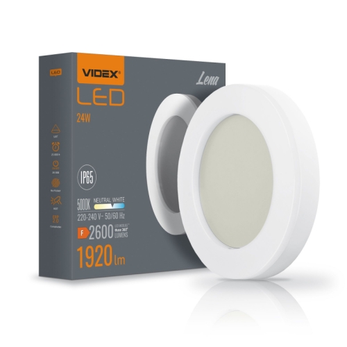 Zidna svjetiljka VIDEX-BULKHEAD-LED-LENA-24W-NW 