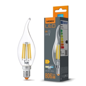 Žarulja LED VIDEX-E14-C35-6W-FIL-FLAME-NW 