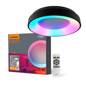 Stropna dekorativna svjetiljka RGB sa daljinskim VIDEX-LED-EDGE-RC-RGB-72W-Crno 