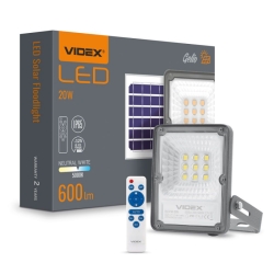 Reflektor solarni VIDEX-FLOOD-LED-SOLAR-GELIO-20W-NW 