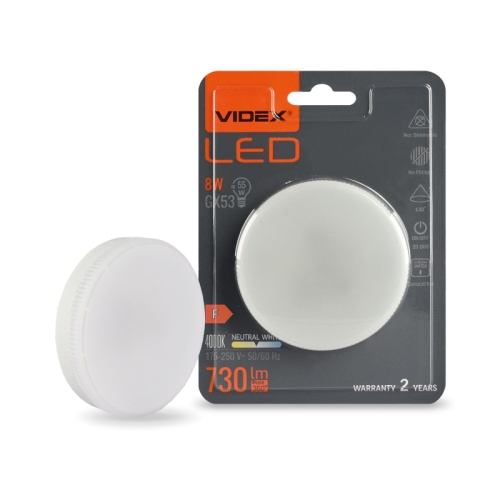 Žarulja LED VIDEX-GX53-8W-NW 