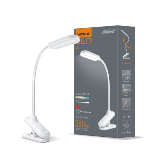Stolna LED svjetiljka dimabilna VIDEX-DESK-LAMP-HELSINKI-bijelo 