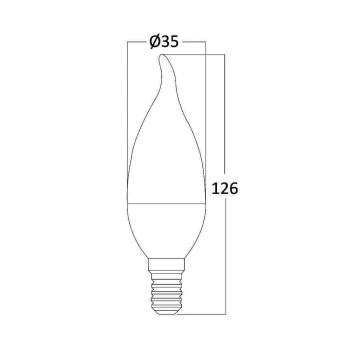 Žarulja LED 5W 6500K 450lm E14 C37T IP20 svijeća BRAYTRON BA07-00513