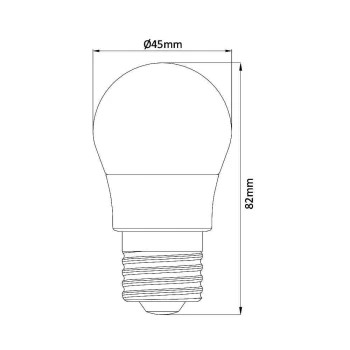 Žarulja LED 5W 3000K 450lm E27 G45 IP20 kuglica BRAYTRON BA11-00520