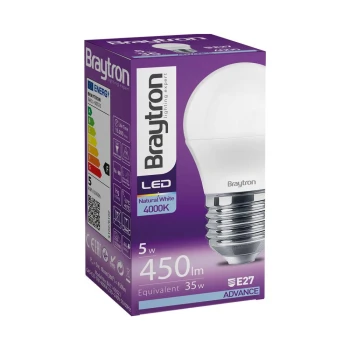 Žarulja LED 5W 4000K 450lm E27 G45 IP20 kuglica BRAYTRON BA11-00521