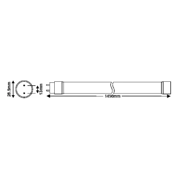Cijev LED T8 24W 4000K 2440lm 150cm IP20 staklena BRAYTRON BA52-21581