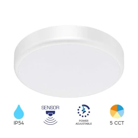 Stropna svjetiljka 10W-15W-20W 4CCT 2000lm fi280mm IP54 sa senzorom mikrovalova okrugla BRAYTRON BC15-00480