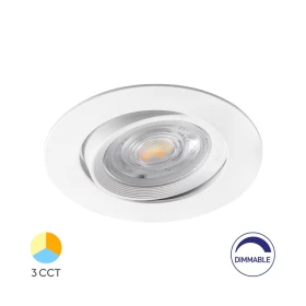 Stropna svjetiljka 7W 3CCT 630lm fi85 IP20 ugradbena okrugla SPOT bijela dimabilna BRAYTRON BD02-60780