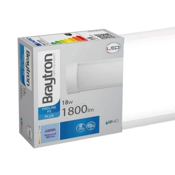 Linearna svjetiljka 18W 4000K 1800lm 600mm IP40 bijela BRAYTRON BN18-00610