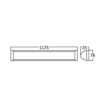 Linearna svjetiljka 35W 4000K 3600lm 1175x76x25 IP40 bijela BRAYTRON BN18-01210