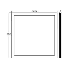 Panel LED 40W 4000K 4200lm IP20 595x595x8mm ugradbeni s aluminijskim okvirom 10 KOM/PAK BRAYTRON BP15-36610