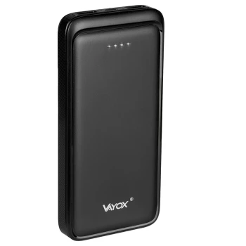 Power bank 10000 mAh USB-C ulaz izlaz 2xUSB-A + USB-C 5V 2.1A crni VAYOX VA0340