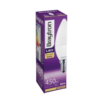 Žarulja LED 5W 3000K 450lm E14 C37 IP20 svijeća BRAYTRON BA09-00510
