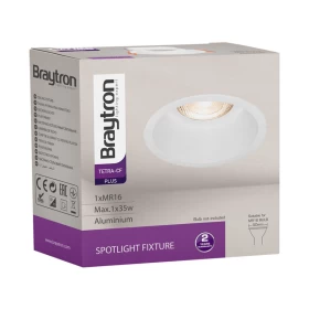 Kućište za GU10 žarulju max 35W fi86 IP20 okruglo bijelo BRAYTRON BH03-04090